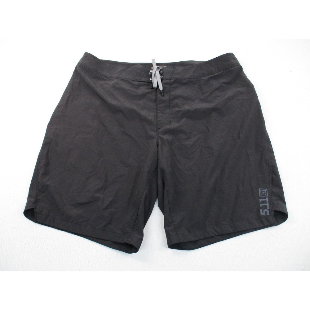 5.11 Tactical Board Shorts Mens 42 Black Ripstop Stretch Utility Swim Trunks